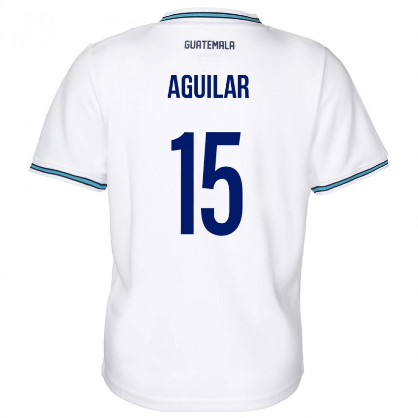 Kinder Guatemala Carlos Aguilar #15 Weiß Heimtrikot Trikot 24-26 T-Shirt Österreich