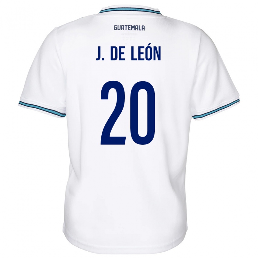 Kinder Guatemala Jorge De León #20 Weiß Heimtrikot Trikot 24-26 T-Shirt Österreich