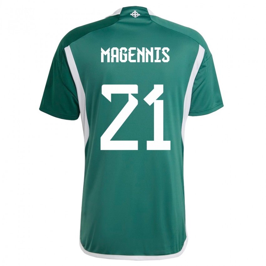 Kinder Nordirland Josh Magennis #21 Grün Heimtrikot Trikot 24-26 T-Shirt Österreich