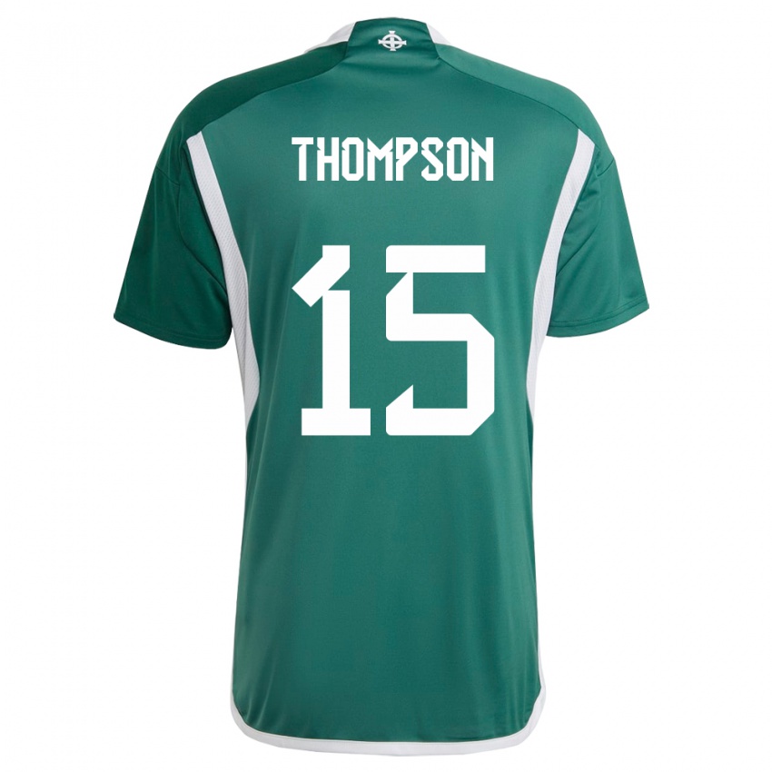 Kinder Nordirland Jordan Thompson #15 Grün Heimtrikot Trikot 24-26 T-Shirt Österreich