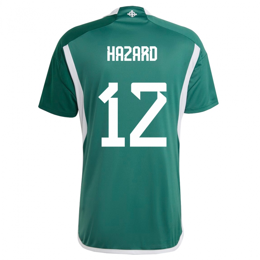 Kinder Nordirland Conor Hazard #12 Grün Heimtrikot Trikot 24-26 T-Shirt Österreich