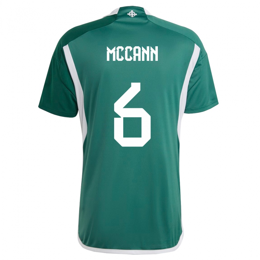 Kinder Nordirland Charlie Mccann #6 Grün Heimtrikot Trikot 24-26 T-Shirt Österreich