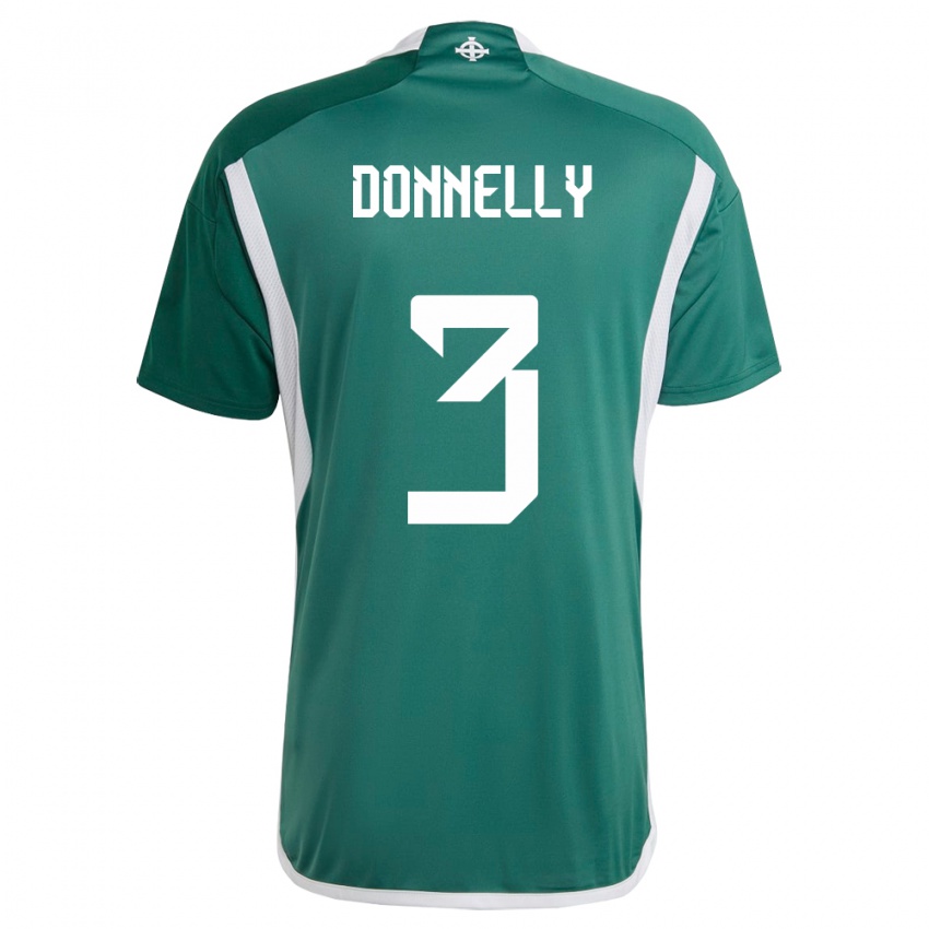 Kinder Nordirland Aaron Donnelly #3 Grün Heimtrikot Trikot 24-26 T-Shirt Österreich