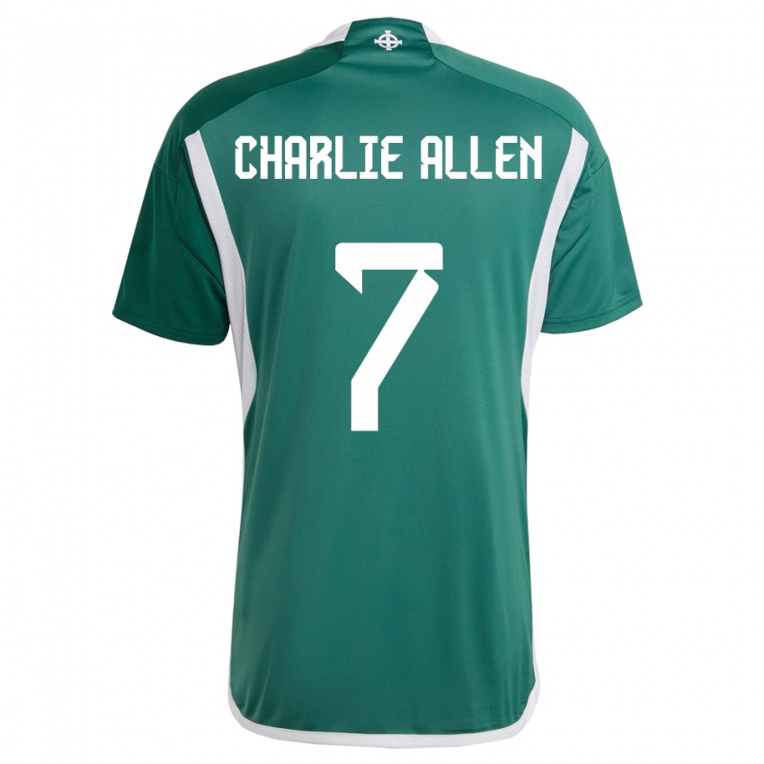 Kinder Nordirland Charlie Allen #7 Grün Heimtrikot Trikot 24-26 T-Shirt Österreich