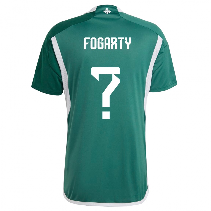 Kinder Nordirland Tom Fogarty #0 Grün Heimtrikot Trikot 24-26 T-Shirt Österreich