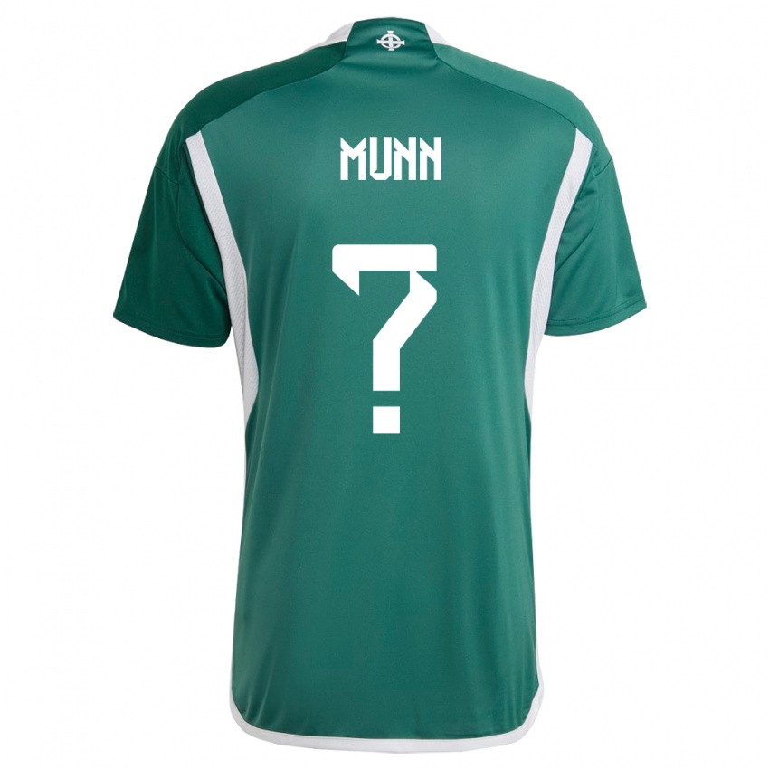 Kinder Nordirland Mason Munn #0 Grün Heimtrikot Trikot 24-26 T-Shirt Österreich