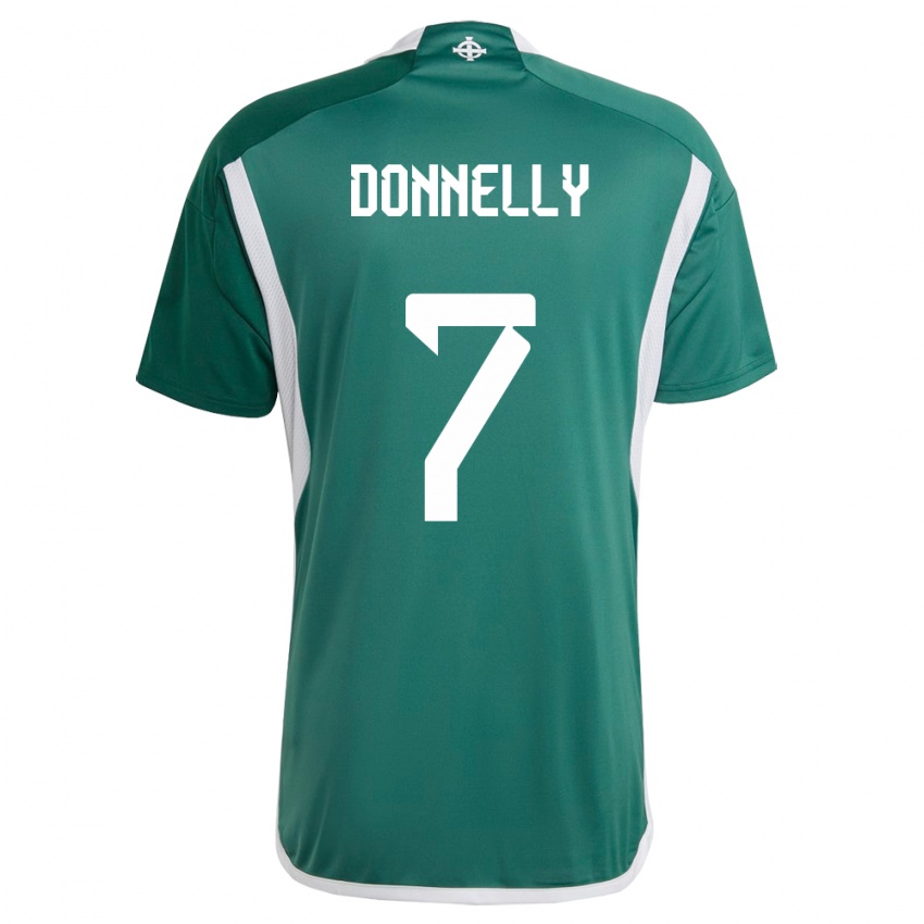 Kinder Nordirland Caolan Donnelly #7 Grün Heimtrikot Trikot 24-26 T-Shirt Österreich