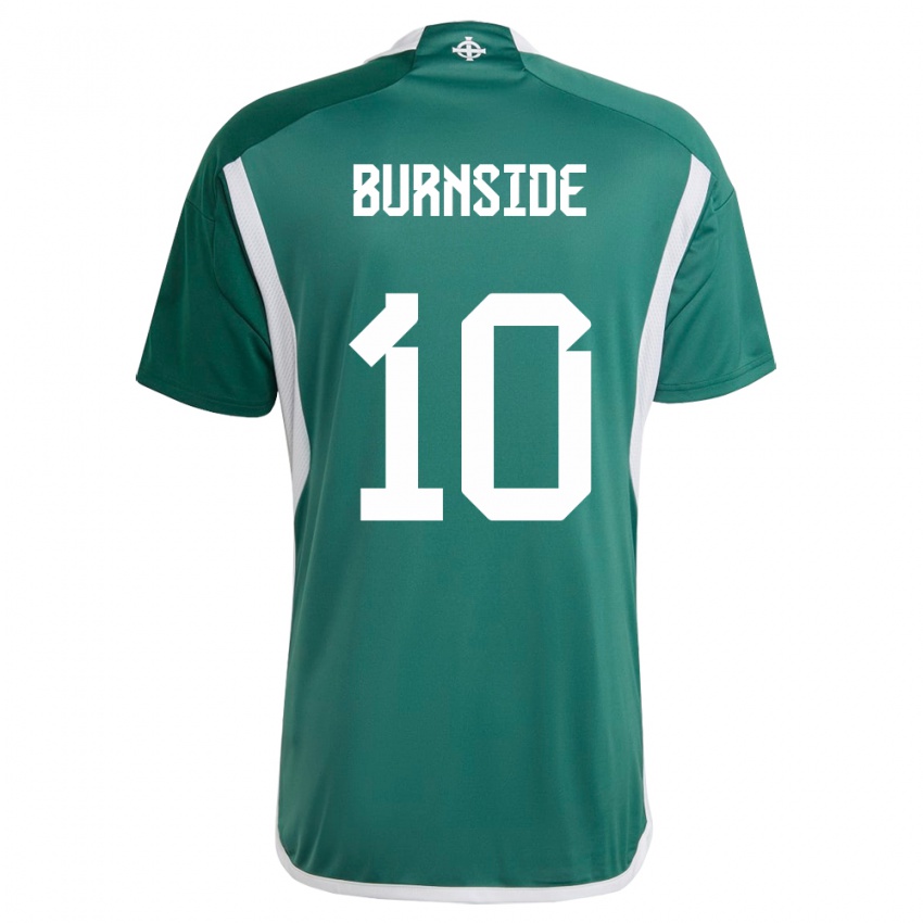 Kinder Nordirland Callum Burnside #10 Grün Heimtrikot Trikot 24-26 T-Shirt Österreich