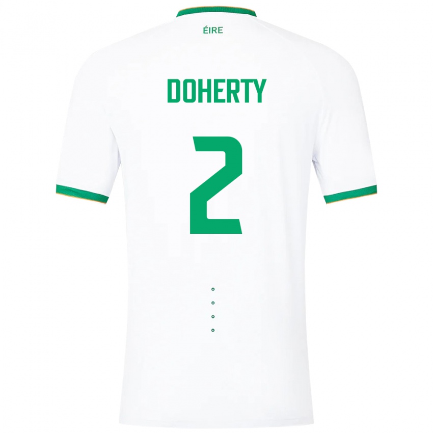 Kinder Irische Matt Doherty #2 Weiß Auswärtstrikot Trikot 24-26 T-Shirt Österreich