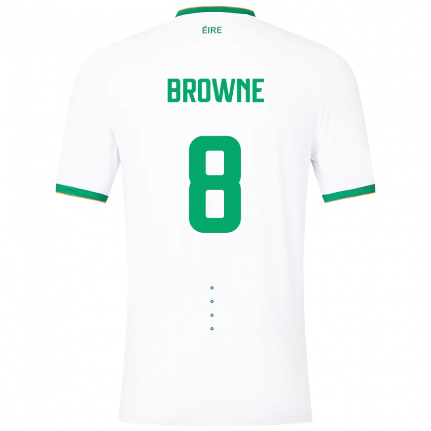 Kinder Irische Alan Browne #8 Weiß Auswärtstrikot Trikot 24-26 T-Shirt Österreich