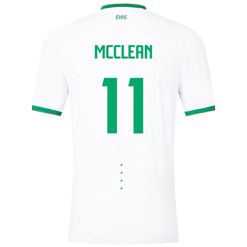 Kinder Irische James Mcclean #11 Weiß Auswärtstrikot Trikot 24-26 T-Shirt Österreich