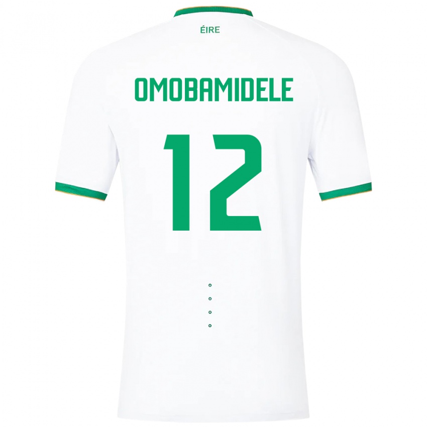 Kinder Irische Andrew Omobamidele #12 Weiß Auswärtstrikot Trikot 24-26 T-Shirt Österreich