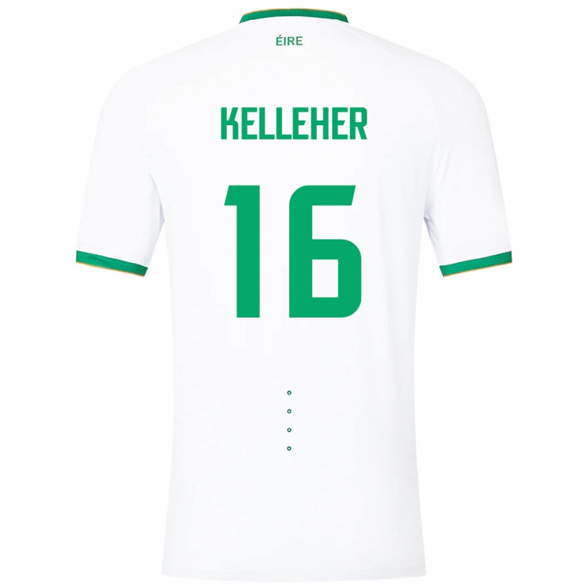 Kinder Irische Caoimhín Kelleher #16 Weiß Auswärtstrikot Trikot 24-26 T-Shirt Österreich