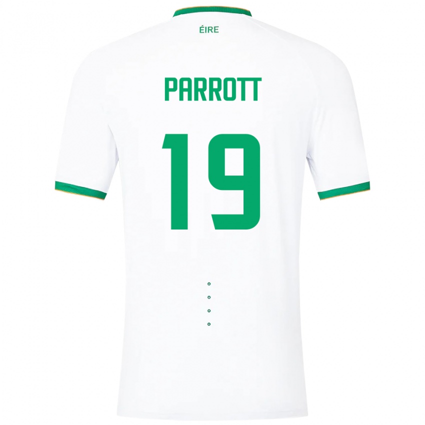 Kinder Irische Troy Parrott #19 Weiß Auswärtstrikot Trikot 24-26 T-Shirt Österreich