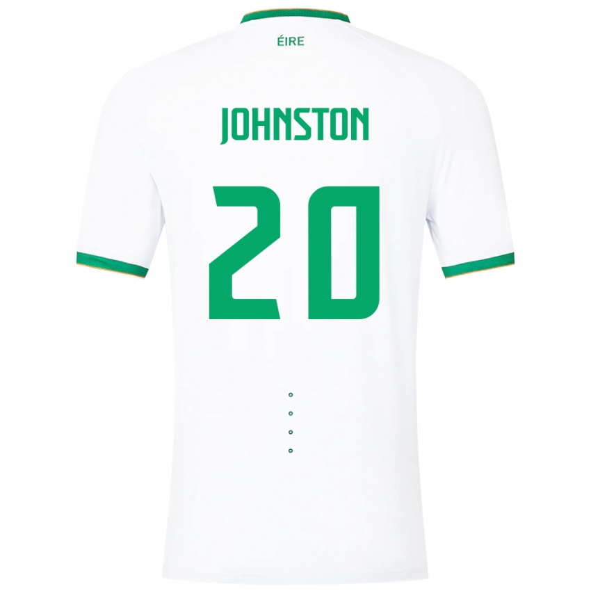 Kinder Irische Mikey Johnston #20 Weiß Auswärtstrikot Trikot 24-26 T-Shirt Österreich