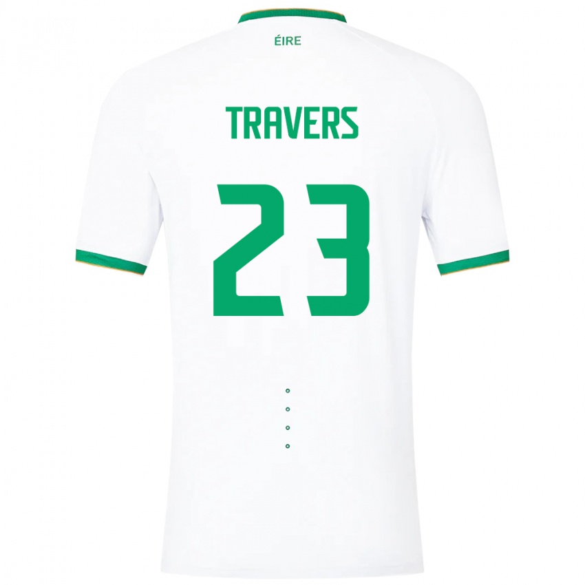 Kinder Irische Mark Travers #23 Weiß Auswärtstrikot Trikot 24-26 T-Shirt Österreich