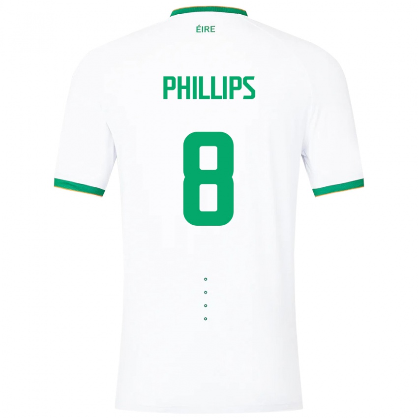 Kinder Irische Killian Phillips #8 Weiß Auswärtstrikot Trikot 24-26 T-Shirt Österreich