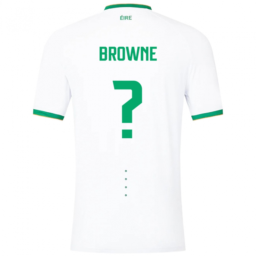 Kinder Irische Luke Browne #0 Weiß Auswärtstrikot Trikot 24-26 T-Shirt Österreich