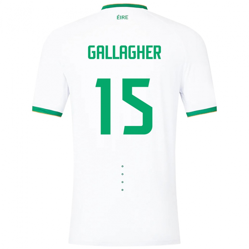 Kinder Irische Oisín Gallagher #15 Weiß Auswärtstrikot Trikot 24-26 T-Shirt Österreich