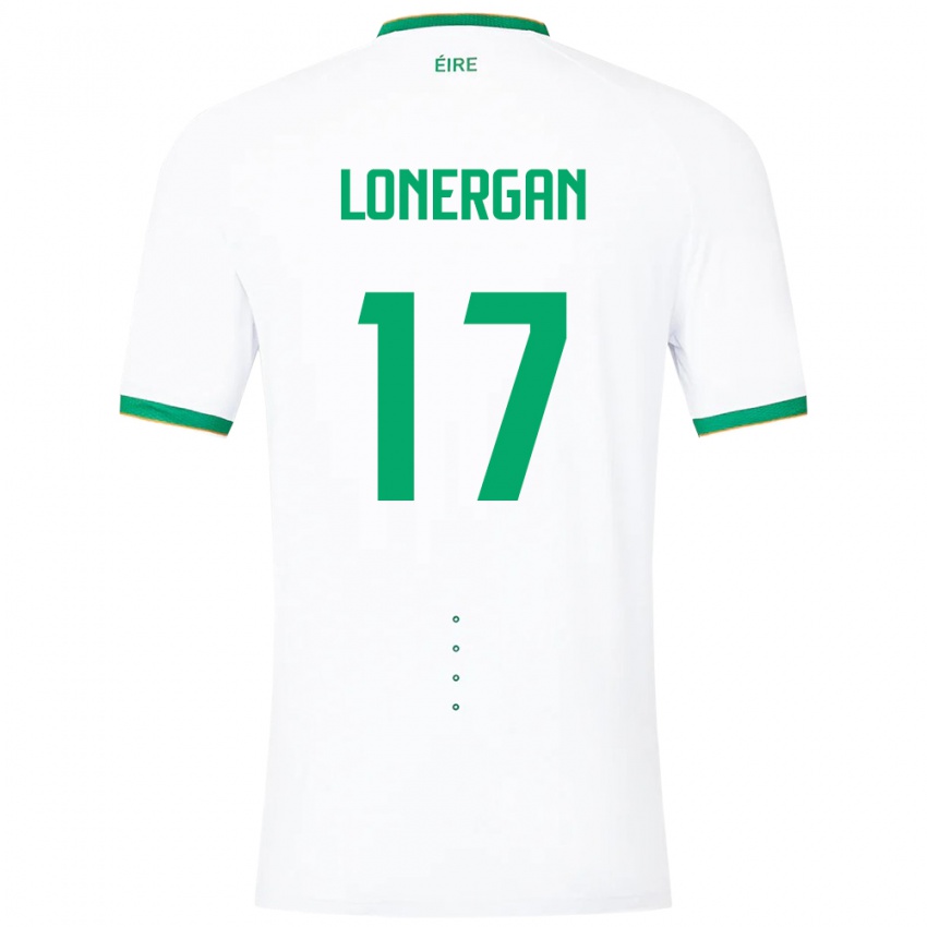 Kinder Irische Tom Lonergan #17 Weiß Auswärtstrikot Trikot 24-26 T-Shirt Österreich