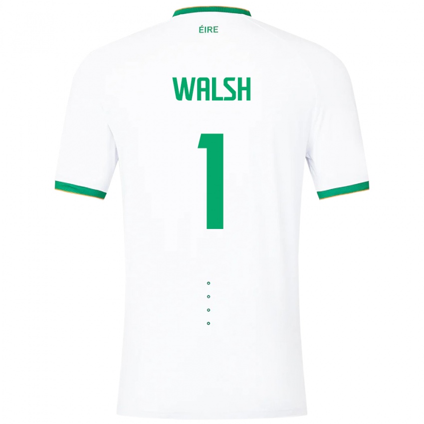 Kinder Irische Conor Walsh #1 Weiß Auswärtstrikot Trikot 24-26 T-Shirt Österreich