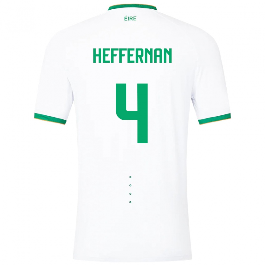 Kinder Irische Cathal Heffernan #4 Weiß Auswärtstrikot Trikot 24-26 T-Shirt Österreich