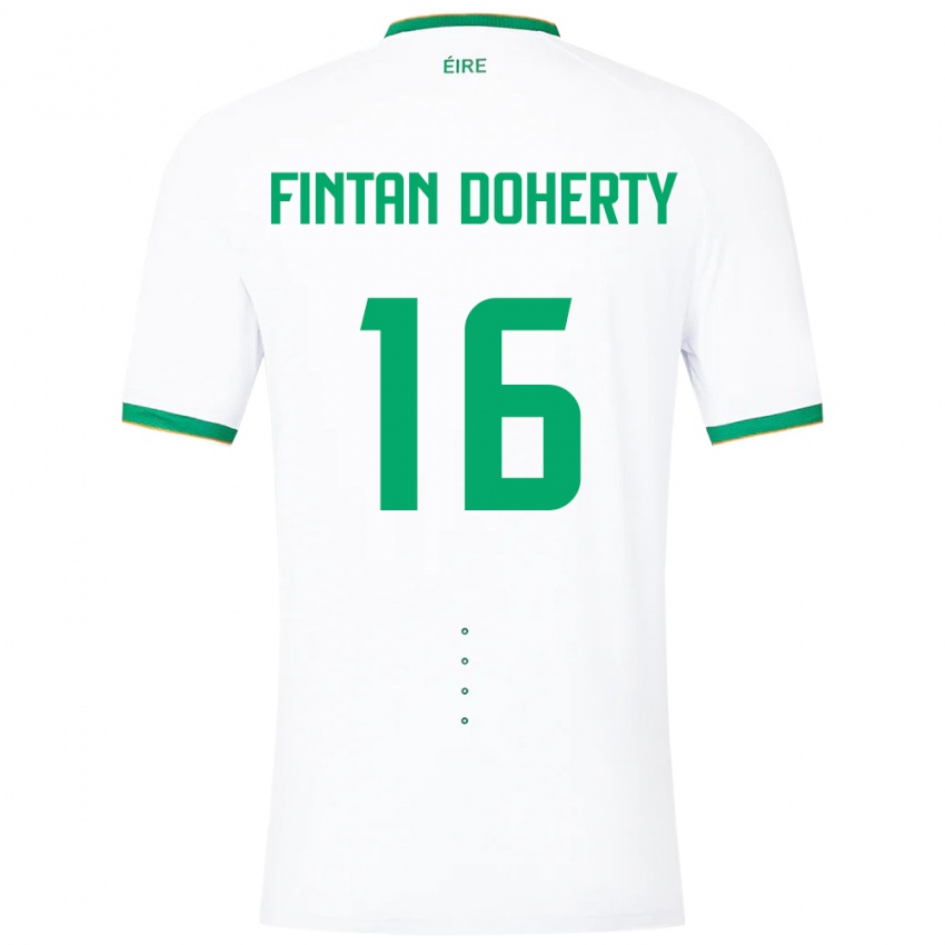 Kinder Irische Fintan Doherty #16 Weiß Auswärtstrikot Trikot 24-26 T-Shirt Österreich