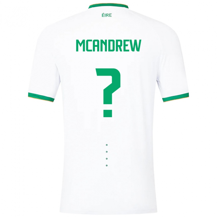 Kinder Irische Niall Mcandrew #0 Weiß Auswärtstrikot Trikot 24-26 T-Shirt Österreich