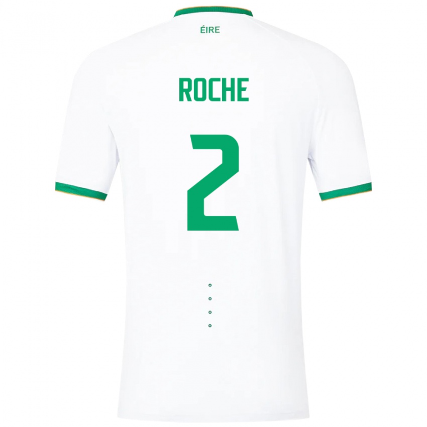 Kinder Irische James Roche #2 Weiß Auswärtstrikot Trikot 24-26 T-Shirt Österreich