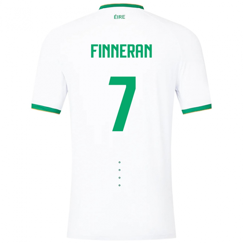 Kinder Irische Rory Finneran #7 Weiß Auswärtstrikot Trikot 24-26 T-Shirt Österreich