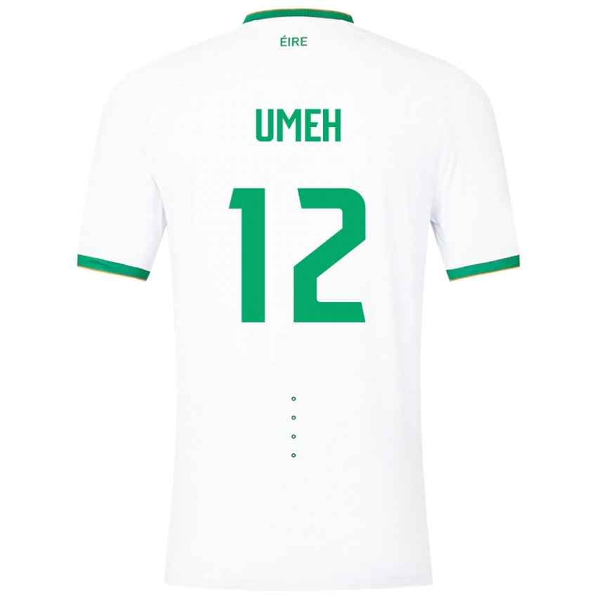 Kinder Irische Jaden Umeh #12 Weiß Auswärtstrikot Trikot 24-26 T-Shirt Österreich