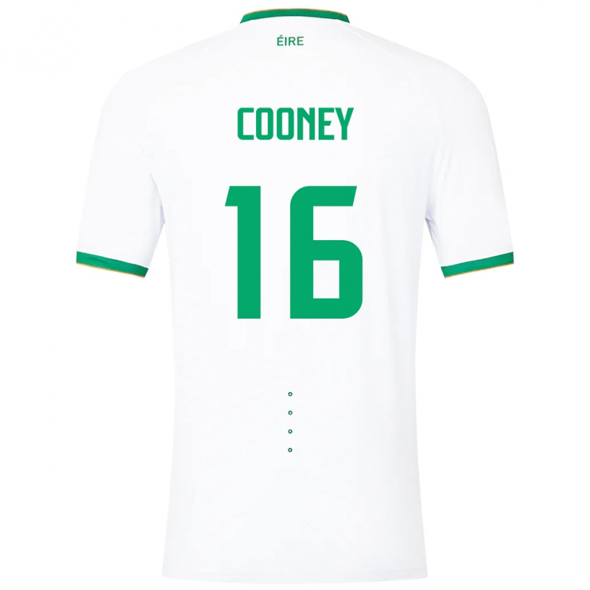 Kinder Irische Oisin Cooney #16 Weiß Auswärtstrikot Trikot 24-26 T-Shirt Österreich