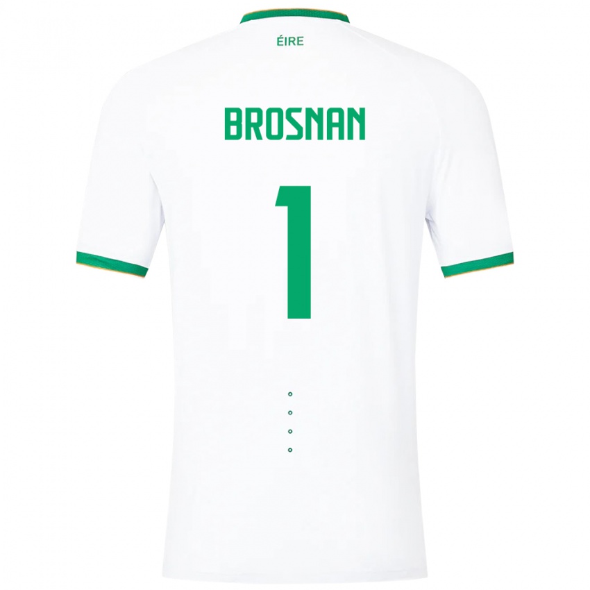 Kinder Irische Courtney Brosnan #1 Weiß Auswärtstrikot Trikot 24-26 T-Shirt Österreich