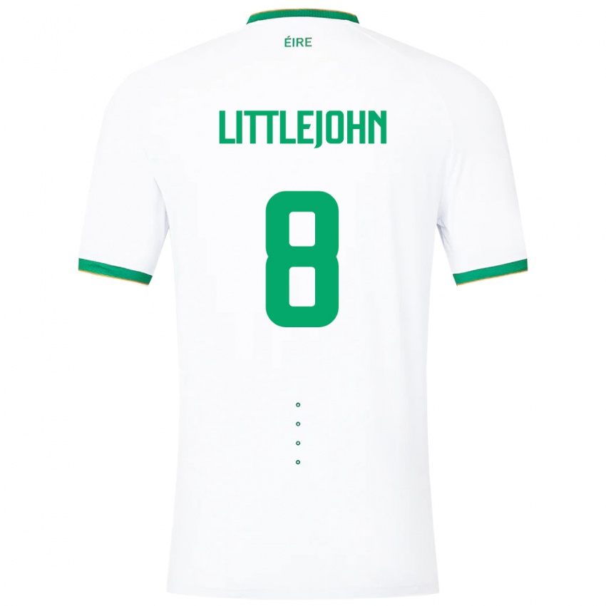 Kinder Irische Ruesha Littlejohn #8 Weiß Auswärtstrikot Trikot 24-26 T-Shirt Österreich