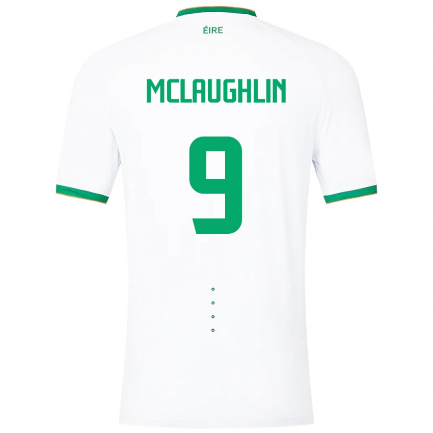 Kinder Irische Erin Mclaughlin #9 Weiß Auswärtstrikot Trikot 24-26 T-Shirt Österreich