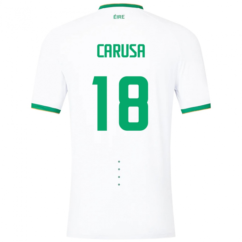 Kinder Irische Kyra Carusa #18 Weiß Auswärtstrikot Trikot 24-26 T-Shirt Österreich