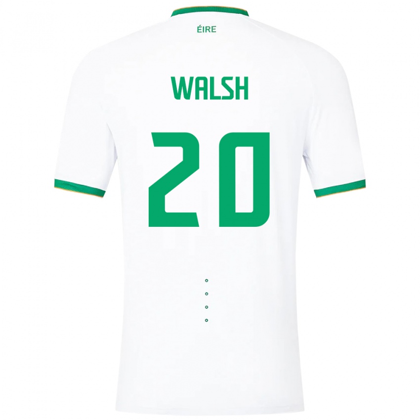 Kinder Irische Claire Walsh #20 Weiß Auswärtstrikot Trikot 24-26 T-Shirt Österreich