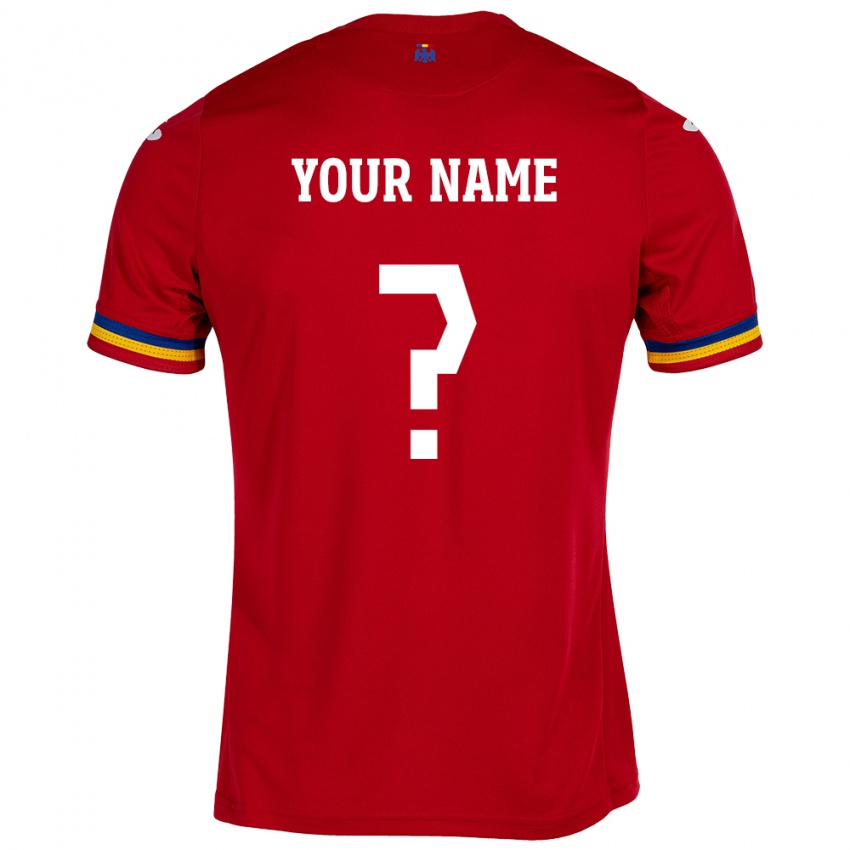 Kinder Rumänische Ihren Namen #0 Rot Auswärtstrikot Trikot 24-26 T-Shirt Österreich
