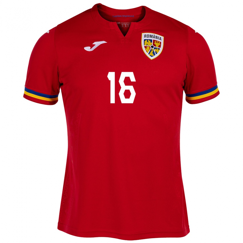 Kinder Rumänische Ioana Bălăceanu #16 Rot Auswärtstrikot Trikot 24-26 T-Shirt Österreich