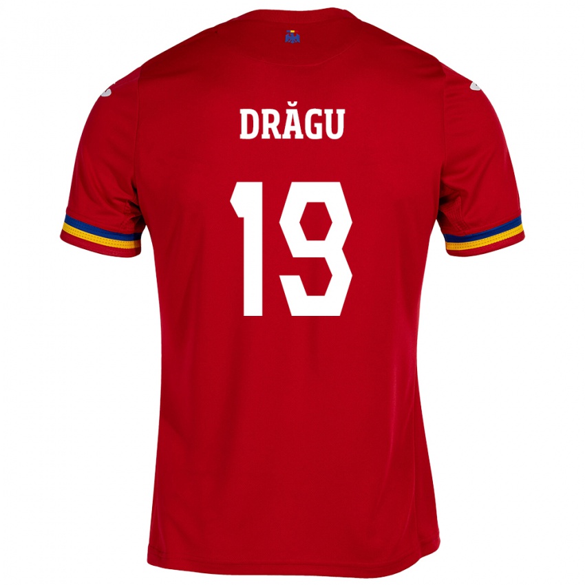 Kinder Rumänische Denis Drăguş #19 Rot Auswärtstrikot Trikot 24-26 T-Shirt Österreich