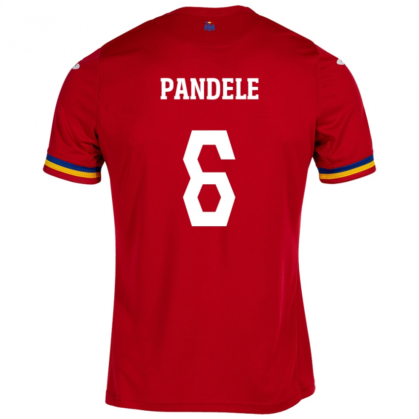 Kinder Rumänische Andrei Pandele #6 Rot Auswärtstrikot Trikot 24-26 T-Shirt Österreich