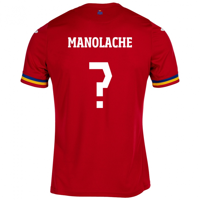 Kinder Rumänische Luca Manolache #0 Rot Auswärtstrikot Trikot 24-26 T-Shirt Österreich