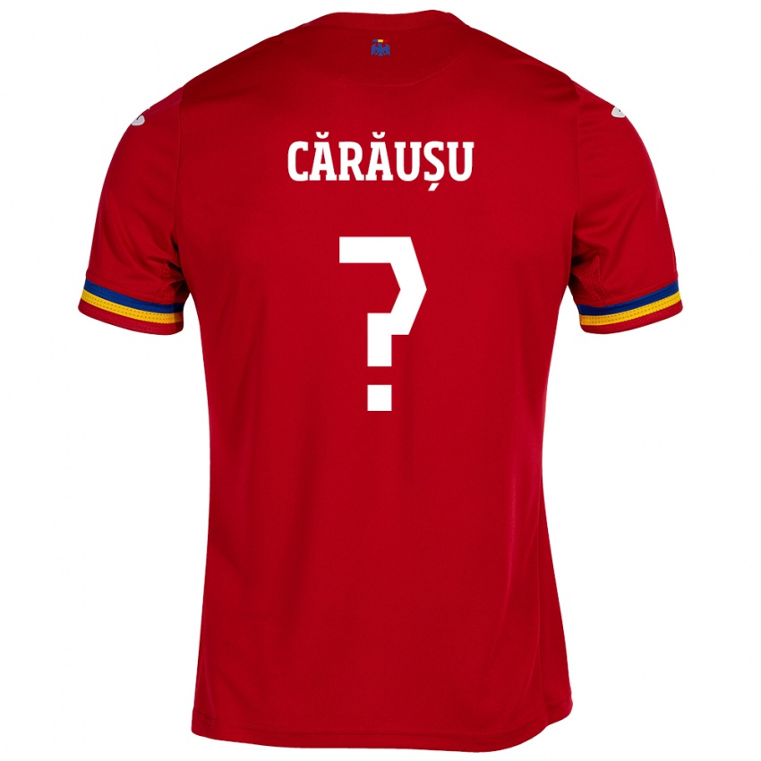 Kinder Rumänische Codrin Cărăușu #0 Rot Auswärtstrikot Trikot 24-26 T-Shirt Österreich