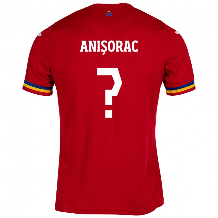 Kinder Rumänische Ionuț Anișorac #0 Rot Auswärtstrikot Trikot 24-26 T-Shirt Österreich