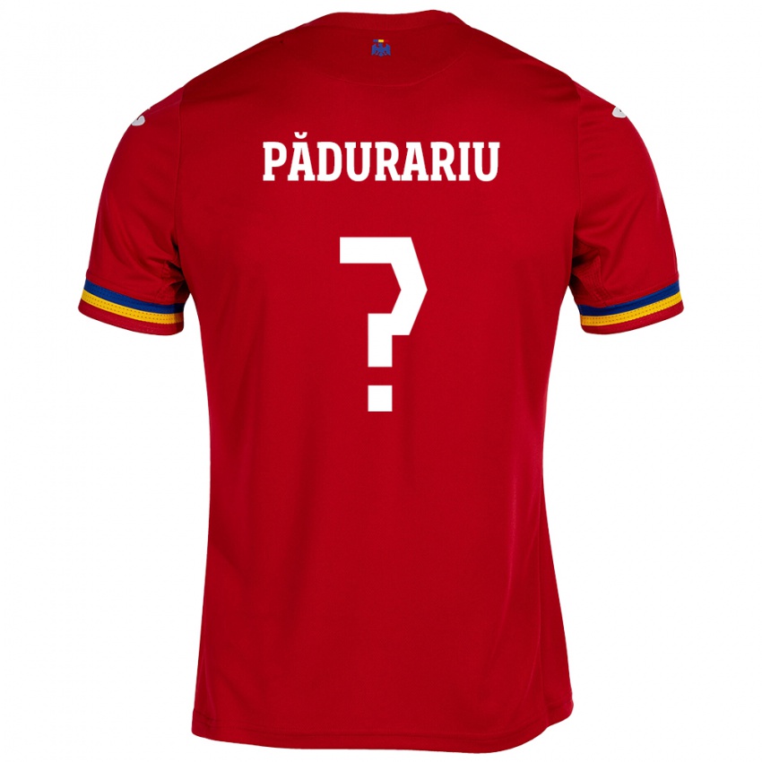 Kinder Rumänische Ricardo Pădurariu #0 Rot Auswärtstrikot Trikot 24-26 T-Shirt Österreich