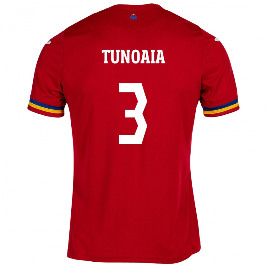 Kinder Rumänische Alexandra Tunoaia #3 Rot Auswärtstrikot Trikot 24-26 T-Shirt Österreich