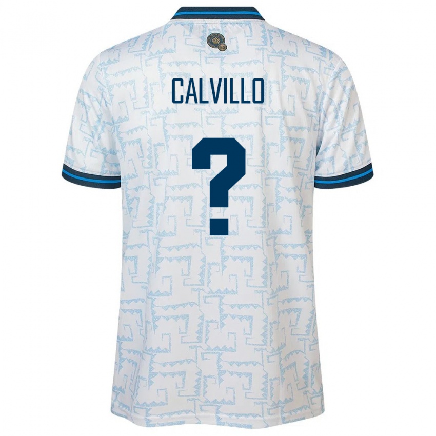 Kinder El Salvador Eric Calvillo #0 Weiß Auswärtstrikot Trikot 24-26 T-Shirt Österreich