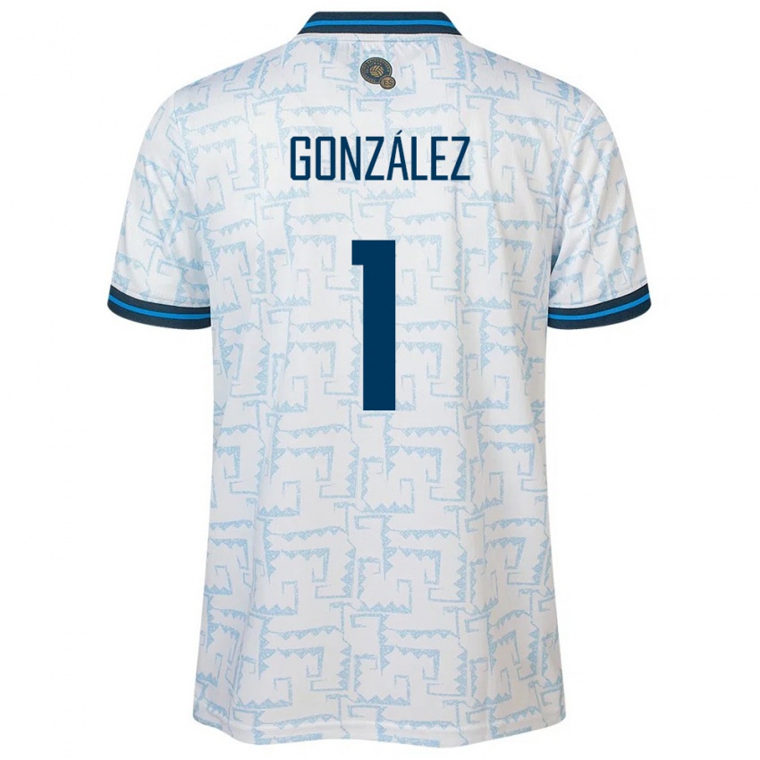 Kinder El Salvador Mario González #1 Weiß Auswärtstrikot Trikot 24-26 T-Shirt Österreich