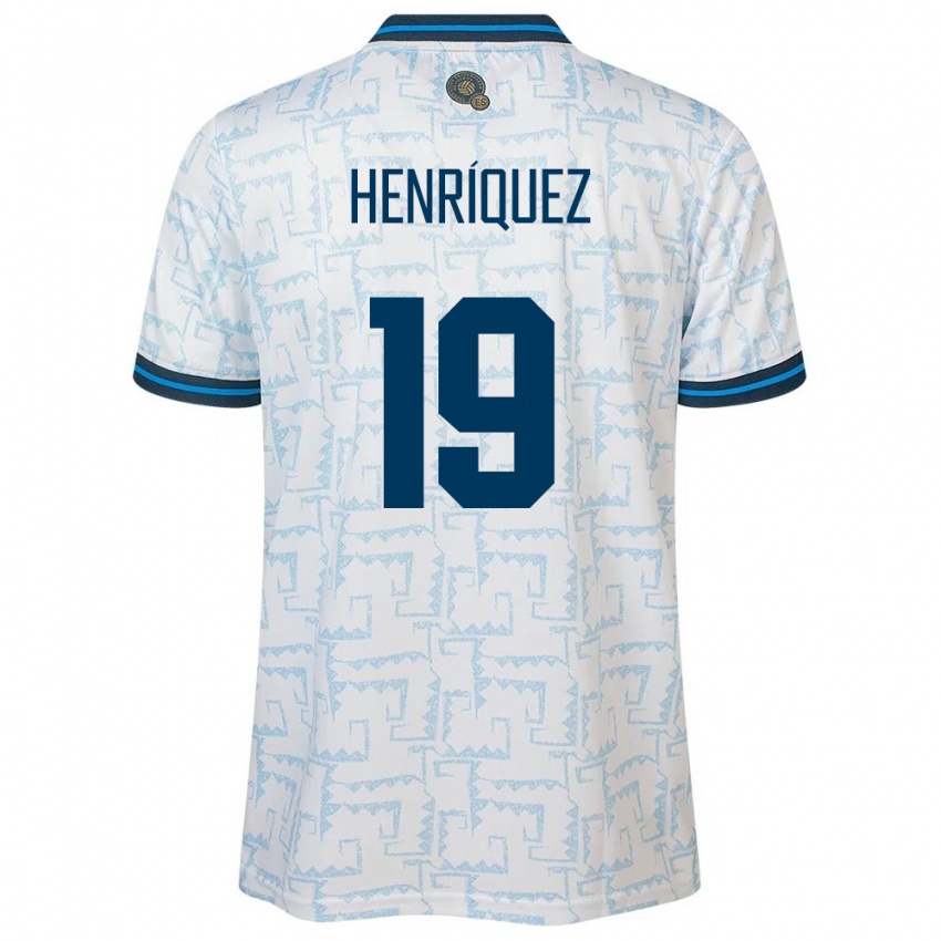 Kinder El Salvador Alejandro Henríquez #19 Weiß Auswärtstrikot Trikot 24-26 T-Shirt Österreich