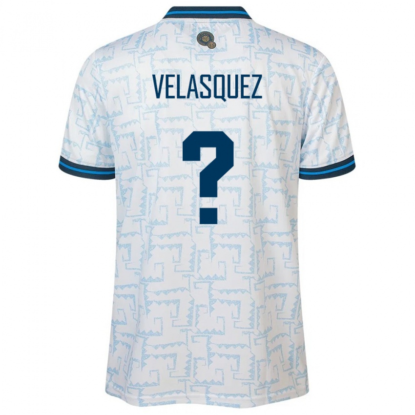 Kinder El Salvador Jorge Velasquez #0 Weiß Auswärtstrikot Trikot 24-26 T-Shirt Österreich